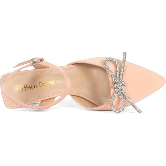 🆕Women's Pink High Heel Pumps Pointed Toe Dress Party Wedding Work Shoes - Picture 3 of 8
